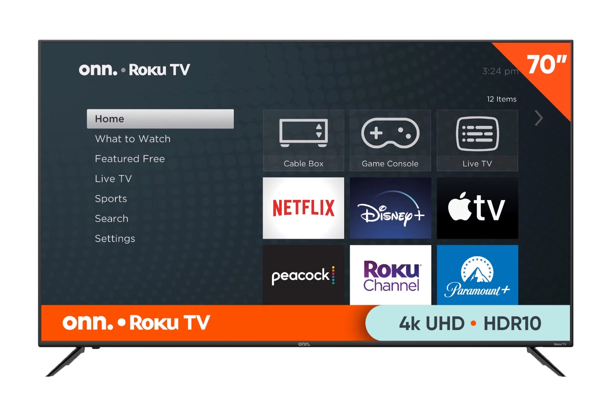 70” Class 4K UHD (2160P) LED Roku Smart Television HDR (100012588)